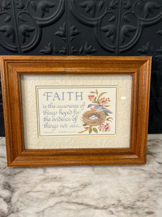 Faith Saying Framed