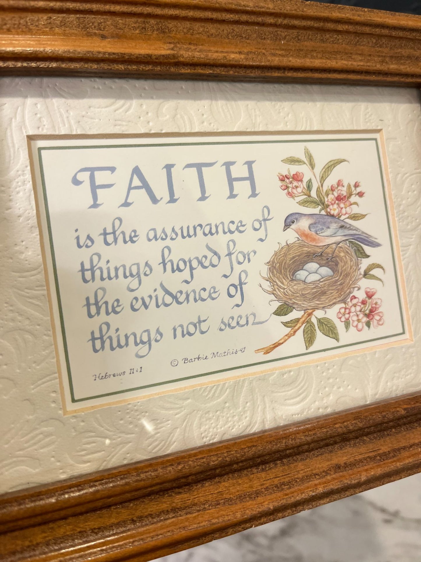 Faith Saying Framed