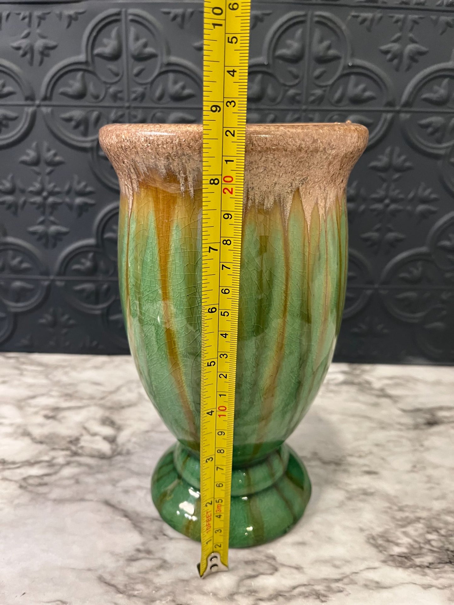 Green Drip Vase