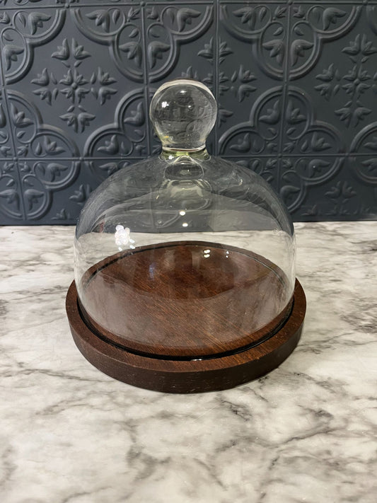 Glass and Wood Cheese Dome