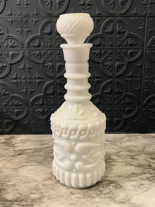 Milk Glass Jim Beam Decanter