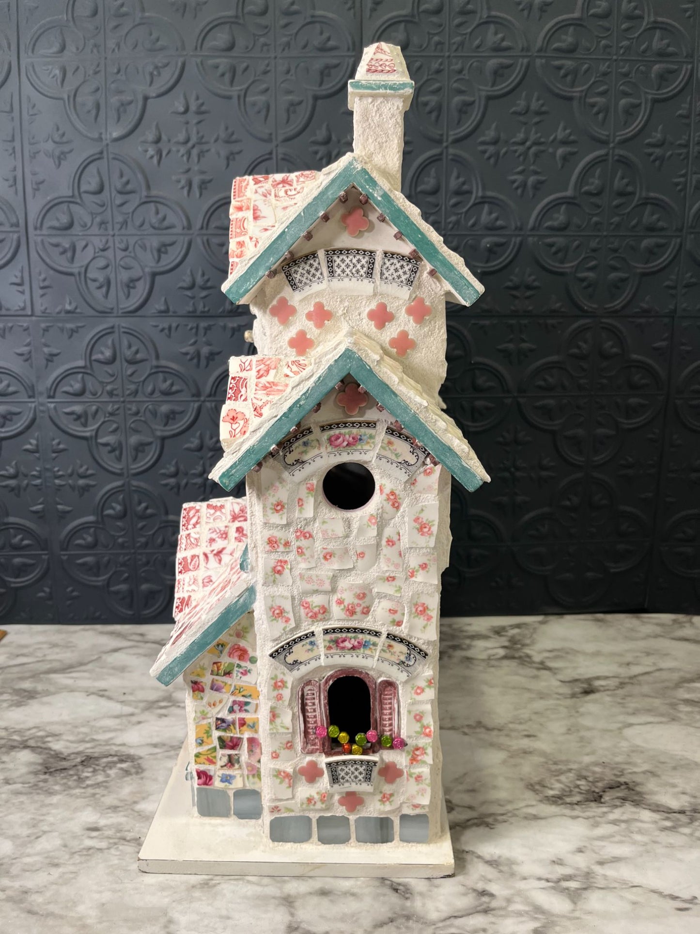 Mosaic birdhouse